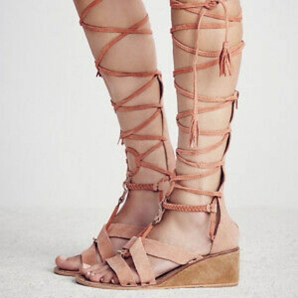 Free People lace up Gladiator Sandal